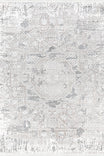 Blow White Vintage Patterned Soft Textured Machine-Made Rug | Living Room Lounge Hallway Runner Kitchen Elegant Luxury
