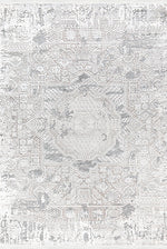 Blow White Vintage Patterned Soft Textured Machine-Made Rug | Living Room Lounge Hallway Runner Kitchen Elegant Luxury