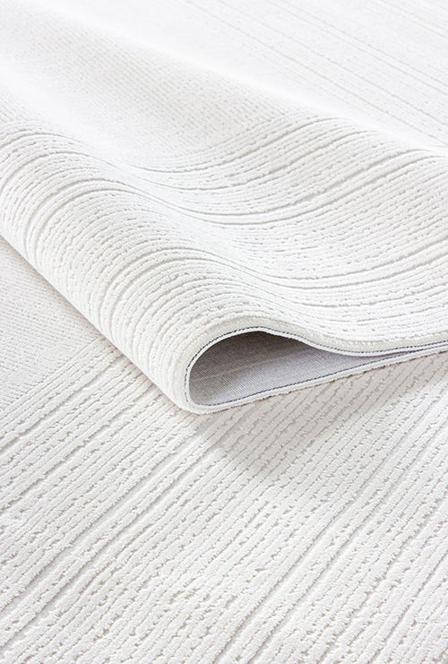 Blow White Framed Geometric Pattern Soft-Textured Machine Washable Rug | Living Room Lounge Hallway Runner Luxury