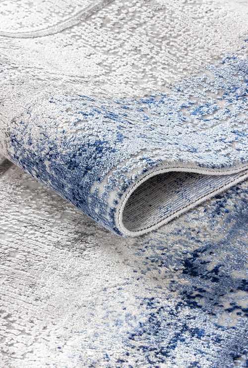 Blow Modern Patterned Soft-Textured Machine-Made Rug with Multi-Colored Frame | Living Room Lounge Hallway Runner Luxury